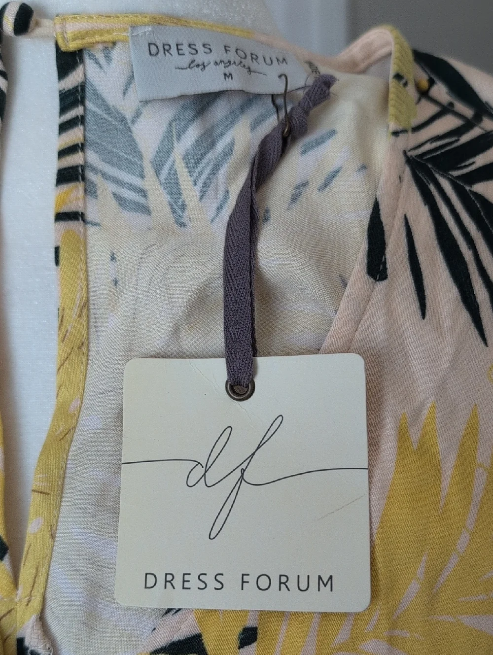 NWT Dress Forum Pink and Yellow Tropical Print Romper Size Medium - Picture 3 of 9